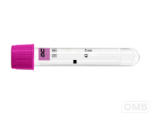 Пробирки вакуумные «Acti-Fine®» для забора венозной крови с K2ЭДТА: размер 13х75 мм., объём: 3,0 мл.