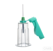 Игла двусторонняя 21Gх1'' ("VACUETTE®", в комплекте с держателем с защитой от укола, зеленая 0,8х25 мм)