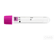 Пробирки вакуумные «Acti-Fine®» для забора венозной крови с K3ЭДТА: размер 13х75 мм., объём: 4,0 мл.
