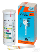 Тест-полоски для определения шести параметров Combi-Screen 6S (5В) (для визуальной оценки)